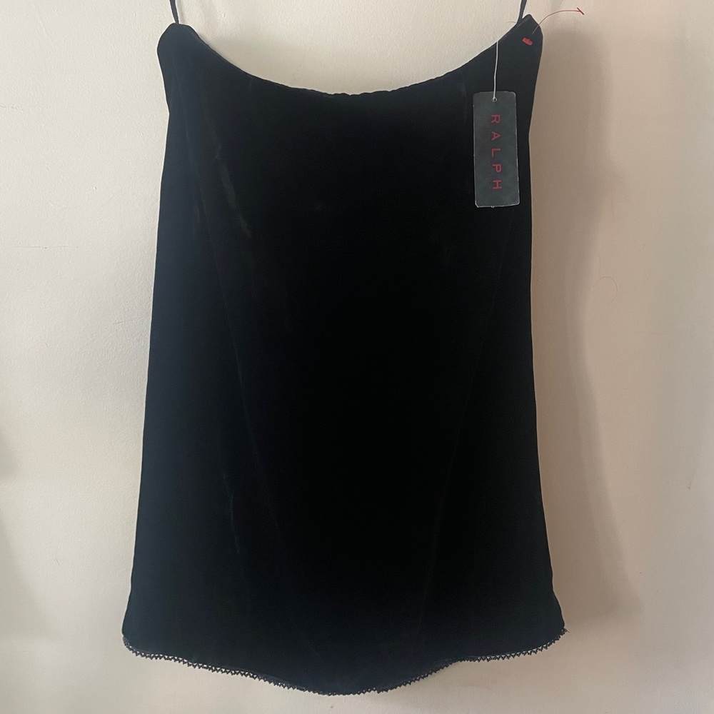 Sensuous, vintage beaded black velvet skirt by Ralph Lauren